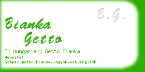 bianka getto business card